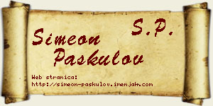 Simeon Paskulov vizit kartica